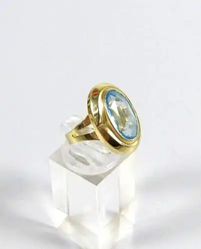 Ring aus 585 Gold mit tollem Aquamarin  Größe 55