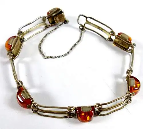 Armband aus 835 Silber Fischland mit Bernstein Amber