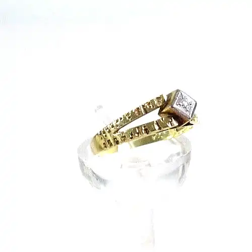 Ring aus 585 Gold  mit Diamant  0,04 ct. Größe 59