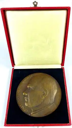 DDR große Bronze Medaille Ernst Thälmann in OVP
