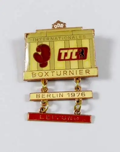 original Abzeichen DDR Internationales Boxturnier 1976 Leitung