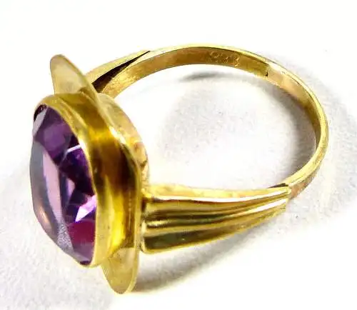 Ring aus 333 Gold mit Amethyst Größe 56