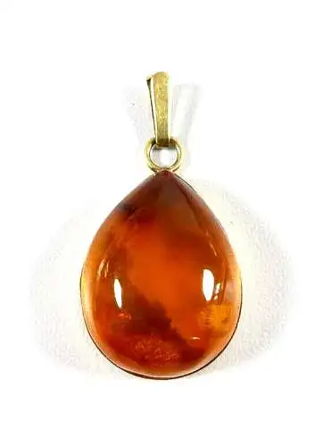 Russischer Anhänger aus 875er Silber mit Bernstein Amber