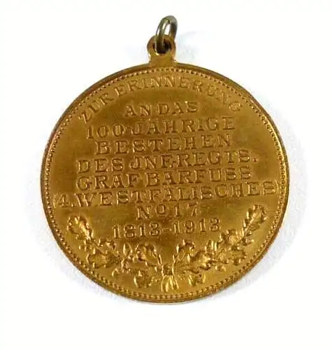 original alte Medaille Graf Barfuss
