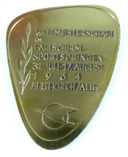 original alte Medaille Weltmeisterschaft im Fallschirmsportspringen 1964