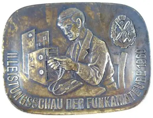 DDR GST Plakette Medaille II. Leistungsschau der Funkamateure 1960 selten
