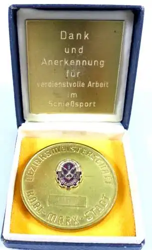 Medaille in OVP Dank und Anerkennung für verdienstvolle Arbeit im Schießsport