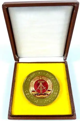 seltene Medaille Deutscher Schützenverband der DDR in OVP goldfarben