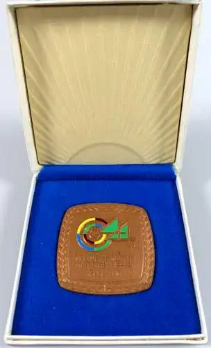 DDR Medaille Weltmeisterschaften im Sportschiessen Suhl 1986 in OVP