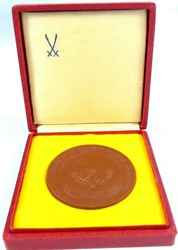 original alte Medaille Meissen Bester Neuerer Anlagenbau Leipzig in OVP