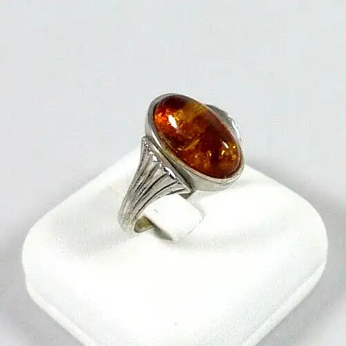 Ring aus 855 Silber mit Bernstein Amber