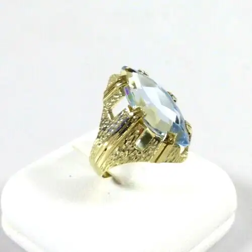 Ring aus 333 Gold mit Aquamarin Größe 52