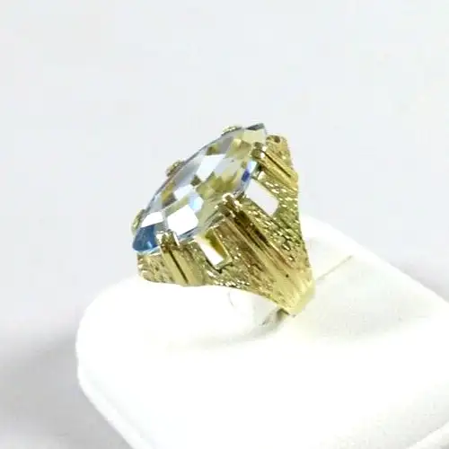 Ring aus 333 Gold mit Aquamarin Größe 52