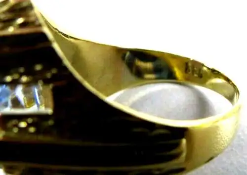 Ring aus 333 Gold mit Aquamarin Größe 52