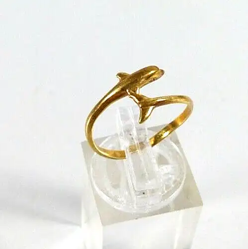 Delphin Ring aus 585 Gold  Größe 55