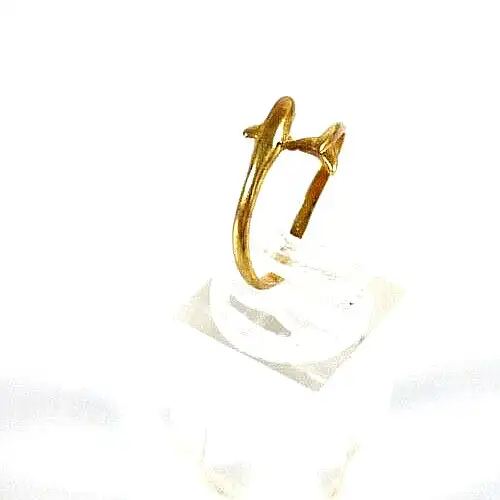 Delphin Ring aus 585 Gold  Größe 55