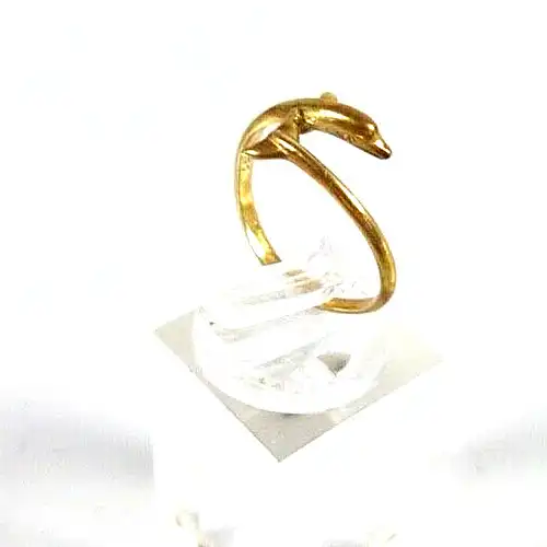 Delphin Ring aus 585 Gold  Größe 55