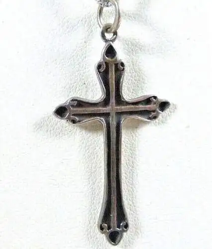 Kette aus 925 Silber mit Anhänger Kreuz