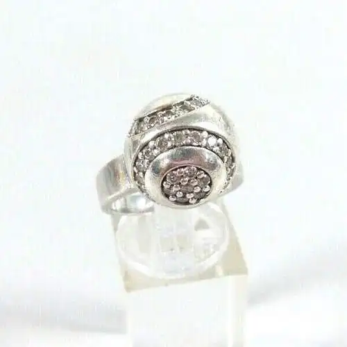 Ring aus 925 Silber mit weißen Steine  Größe 57