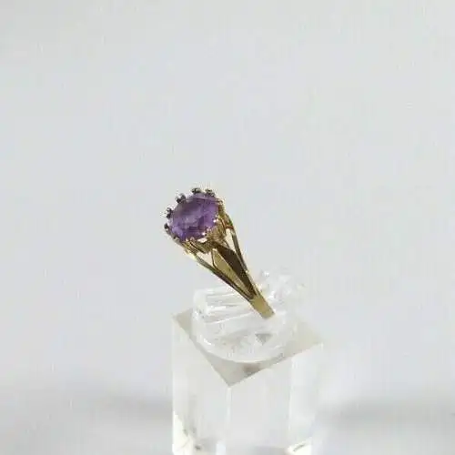 Ring aus 333 Gold mit Amethyst  Größe 62