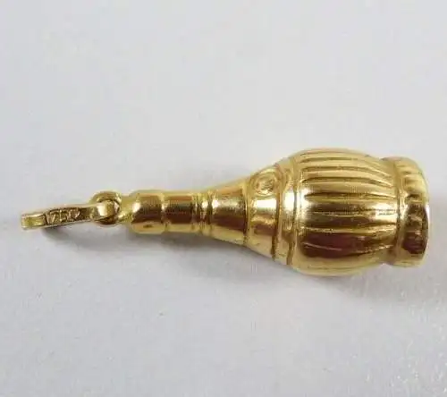 Sektflasche Anhänger aus 750 Gold