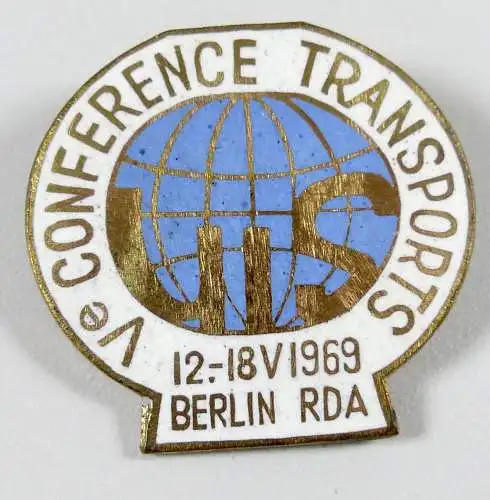 original altes DDR Abzeichen Transport Konferenz 1969 (da6984)