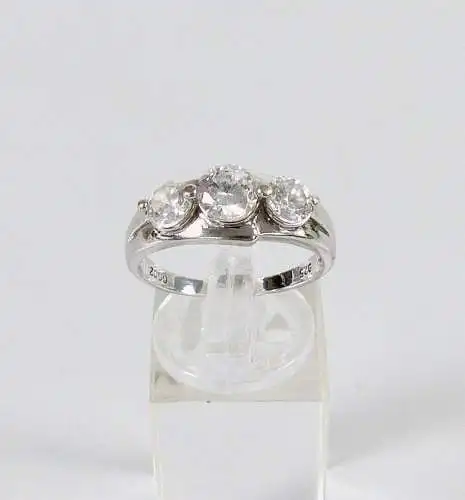 Ring aus 925 Silber mit weißen Edelsteinen, Gr. 59/Ø 18,8 mm  (da6933)