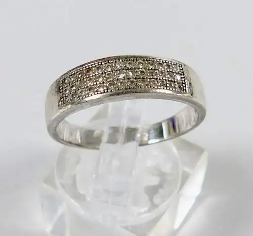 Ring aus 925 Silber mit weißen Edelsteinen, Gr. 56/Ø 17,8 mm  (da6905)