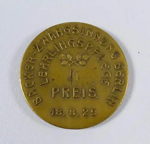 Preis der Bäcker Zwangsinnung Berlin 1929 Lehrlingspflege (da6885)