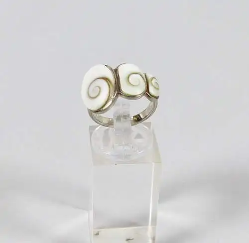 Ring aus 925 Silber mit weißen Steinen, Gr. 53/Ø 16,8 mm  (da6797)