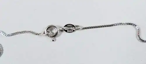 Kette aus 925 Silber  mit Herzanhänger mit Amethyst   (da6794)
