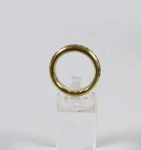 Ring aus 925 Silber vergoldet mit weißen Steinen, Gr. 56/Ø 17,8 mm  (da6791)