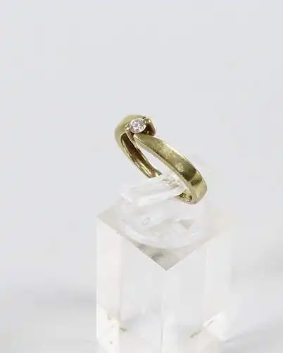 Ring aus 333 Gold mit Kristall, Gr. 53/Ø 16,8 mm  (da6771)
