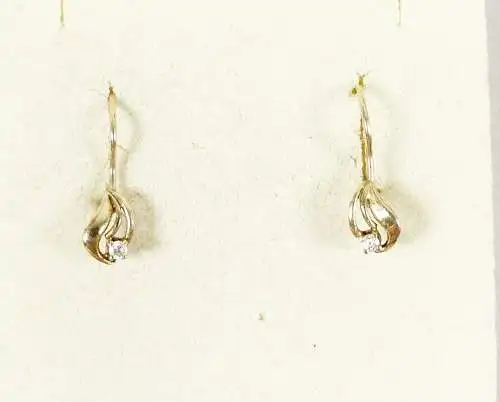 Ohrringe aus 585 Gold mit Zirkonia    (da6756)