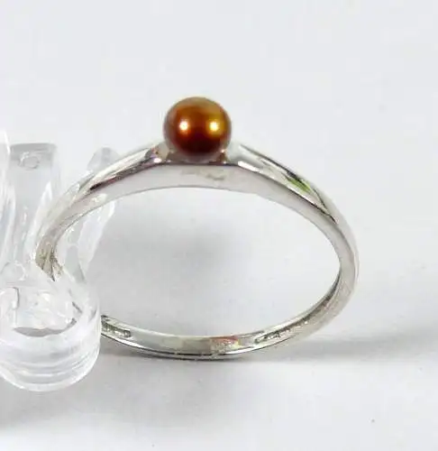 Ring aus 925 Silber mit Perle, Gr. 67/Ø 21,3 mm  (da6750)