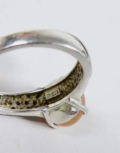 Ring aus 925 Silber mit Chalcedon, Gr. 64/Ø 20,3 mm  (da6694)