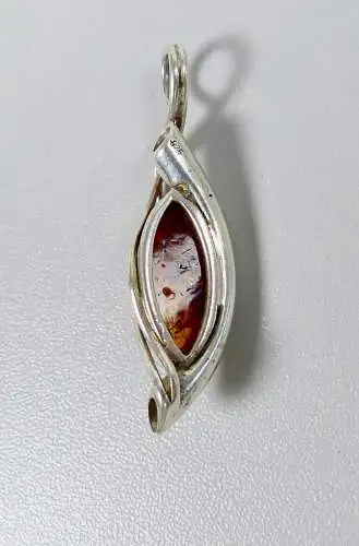 Anhänger aus 925 Silber mit Bernstein/Amber  (da6686)