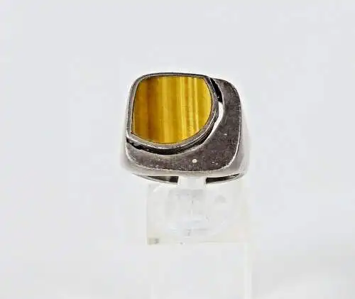 Ring aus 835 Silber mit Bernstein/Amber, Gr. 62/Ø 19,7 mm  (da6682)
