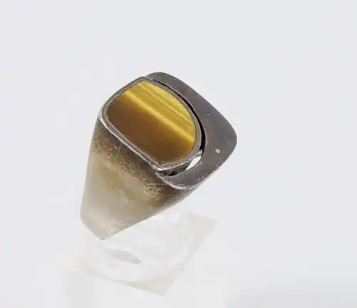 Ring aus 835 Silber mit Bernstein/Amber, Gr. 62/Ø 19,7 mm  (da6682)