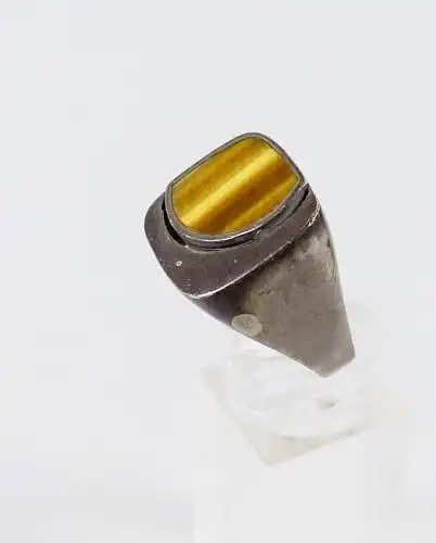 Ring aus 835 Silber mit Bernstein/Amber, Gr. 62/Ø 19,7 mm  (da6682)