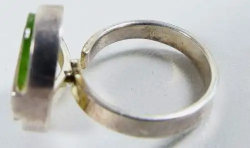 Set Ring und Anhänger aus 925 Silber mit grünen Edelsteinen (da6678)