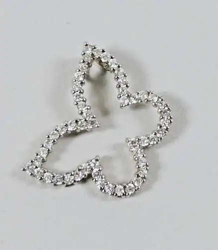 Schmetterling Anhänger aus 925 Silber mit weißen Edelsteinen  (da6667)