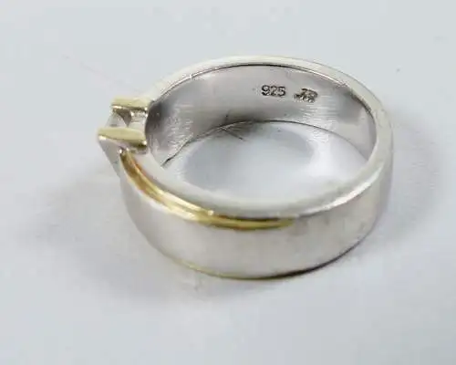 Ring aus 925 Silber mit weißen Edelsteinen, Gr. 54/Ø 17,2 mm  (da6662)