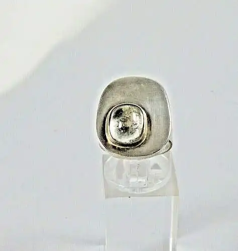 Ring aus 900 Silber mit weißem Edelstein, Gr. 54/Ø 17,2 mm  (da6662)