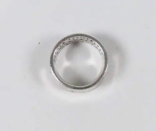 Ring aus 925 Silber mit weißen Steinen, Gr. 58,5/Ø 18,6 mm  (da6657)