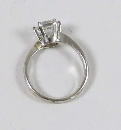 Ring aus 925 Silber mit weißem Edelstein, Gr. 56/Ø 17,8 mm  (da6651)