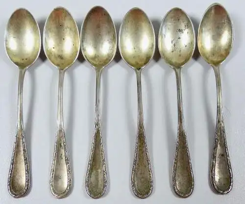 6 zierliche Mokkalöffel aus 800 Silber   (da6609)