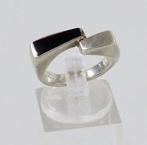 Ring aus 925 Silber, mit Onyx, Gr. 53/Ø 16,8 mm  (da6584)