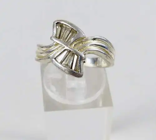 Ring aus 925 Silber mit weißen Kristallen, Gr. 54/Ø 17,2 mm  (da6579)