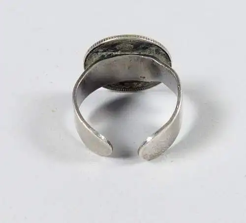 Ring aus 835 Silber mit russischer Silbermünze, Gr. 57/Ø 18 mm  (da6395)